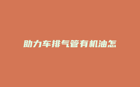 助力车排气管有机油怎么回事