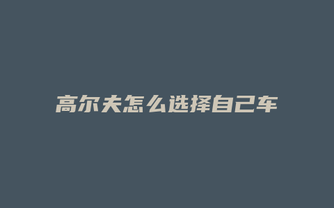 高尔夫怎么选择自己车型的短簧