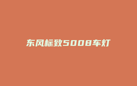 东风标致5008车灯怎么开