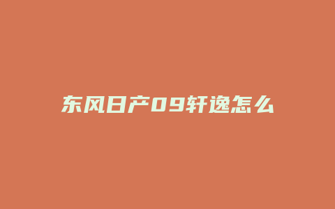 东风日产09轩逸怎么样