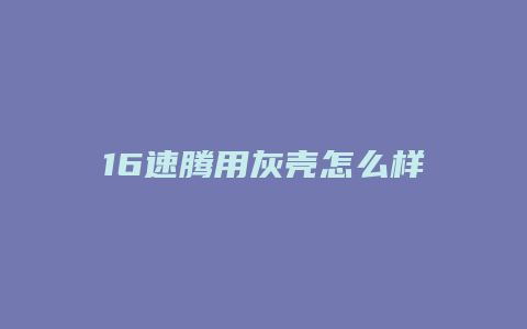 16速腾用灰壳怎么样