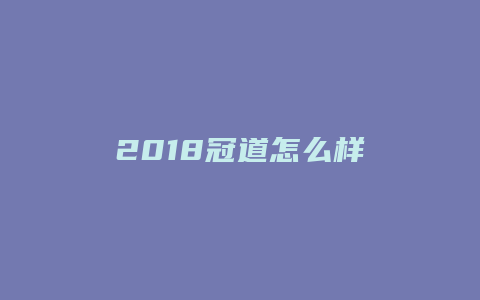 2018冠道怎么样