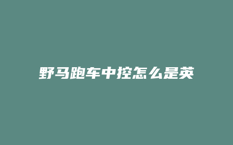 野马跑车中控怎么是英文的