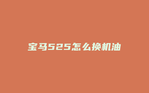 宝马525怎么换机油视频教程