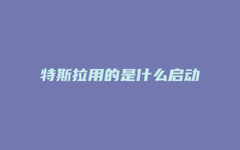 特斯拉用的是什么启动电池