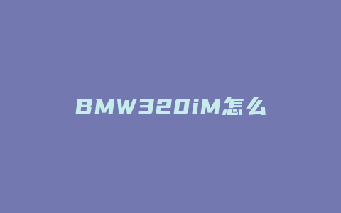 BMW320iM怎么样