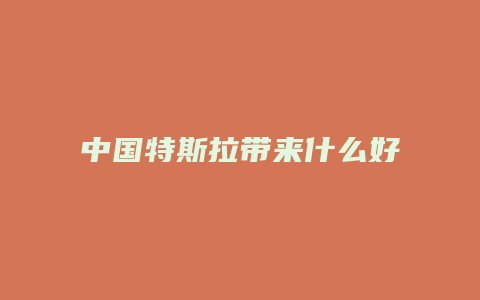 中国特斯拉带来什么好处