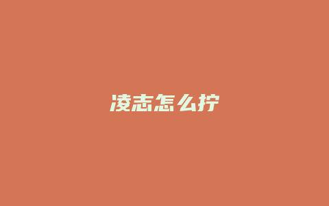 凌志怎么拧