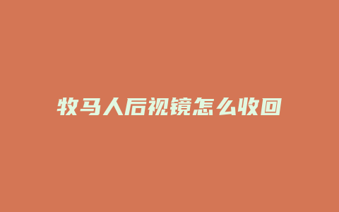 牧马人后视镜怎么收回去