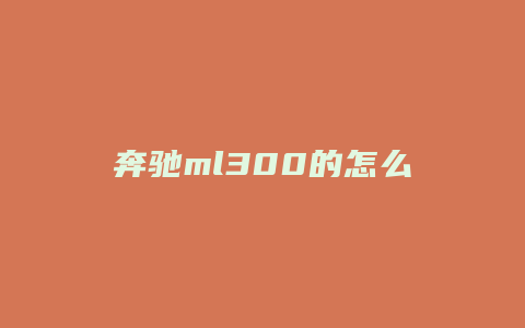 奔驰ml300的怎么备胎