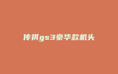 传祺gs3豪华款机头怎么样