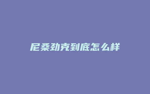 尼桑劲克到底怎么样