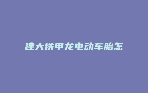 建大铁甲龙电动车胎怎么样