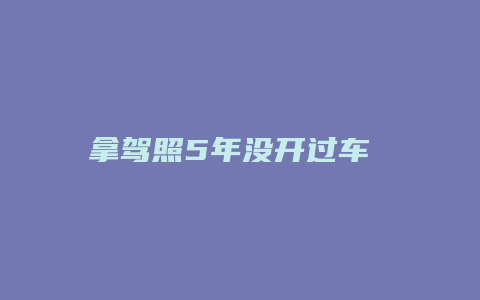 拿驾照5年没开过车 怎么查分