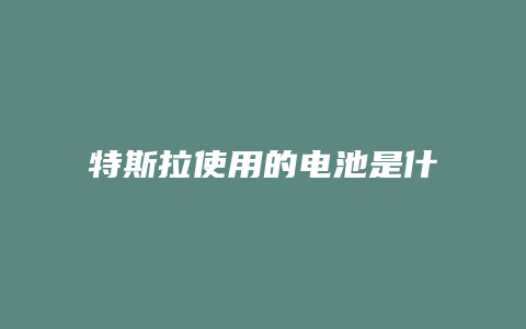 特斯拉使用的电池是什么