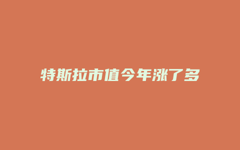 特斯拉市值今年涨了多少