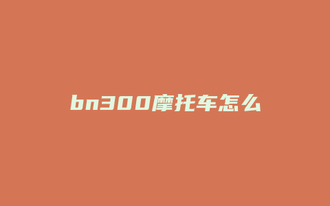 bn300摩托车怎么样