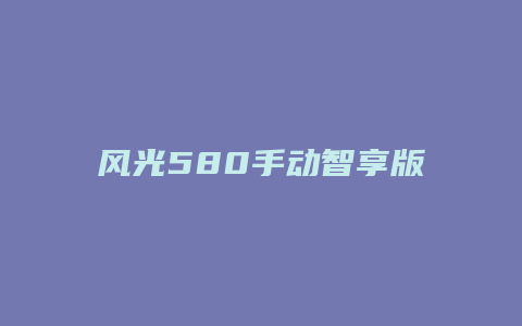 风光580手动智享版怎么样