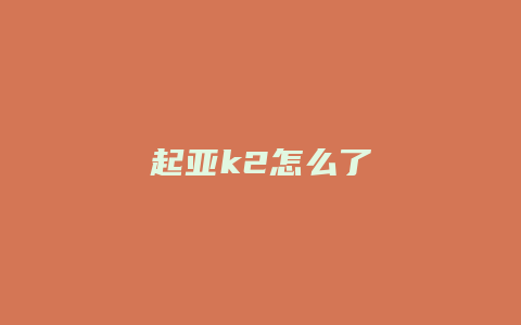 起亚k2怎么了