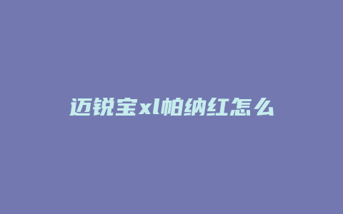 迈锐宝xl帕纳红怎么样