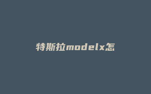 特斯拉modelx怎么样