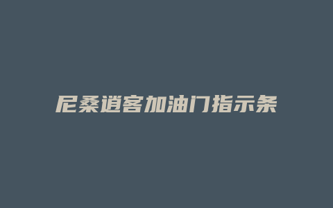 尼桑逍客加油门指示条怎么调