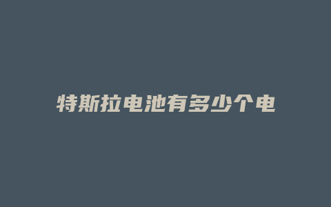 特斯拉电池有多少个电池