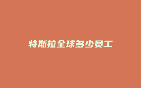 特斯拉全球多少员工