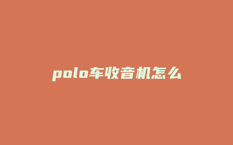 polo车收音机怎么定台