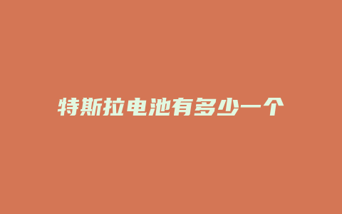 特斯拉电池有多少一个