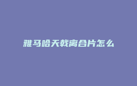 雅马哈天戟离合片怎么装