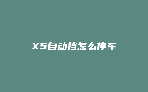 X5自动挡怎么停车