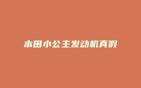 本田小公主发动机真假怎么看