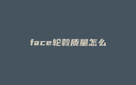 face轮毂质量怎么样