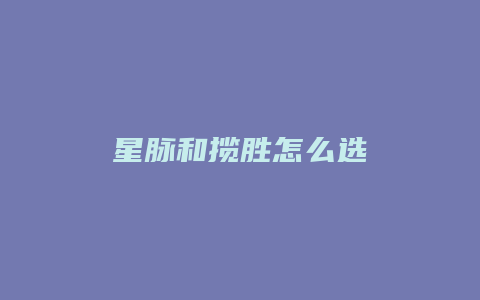 星脉和揽胜怎么选