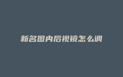 新名图内后视镜怎么调