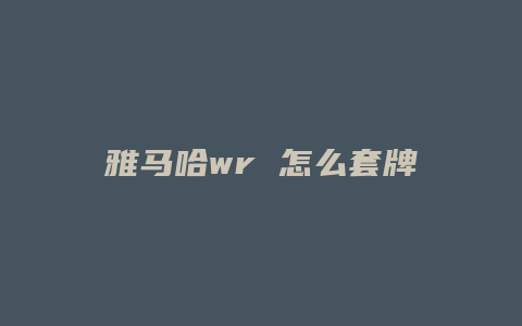 雅马哈wr 怎么套牌