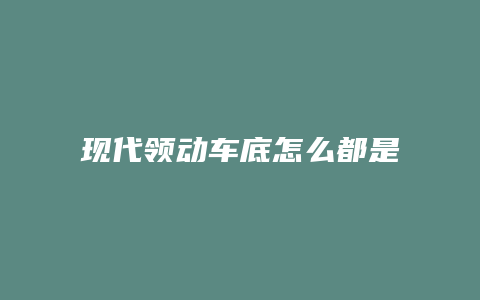 现代领动车底怎么都是塑料