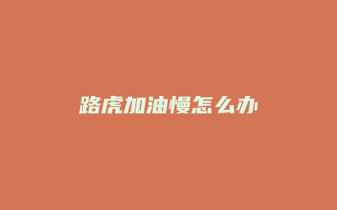 路虎加油慢怎么办