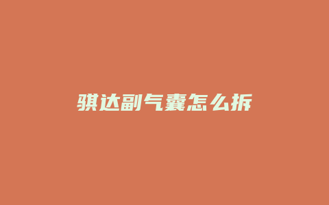 骐达副气囊怎么拆