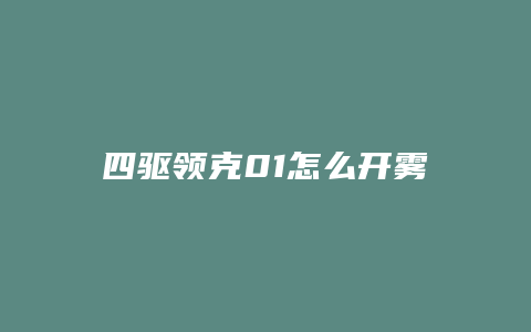 四驱领克01怎么开雾灯