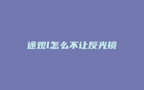 途观l怎么不让反光镜收起