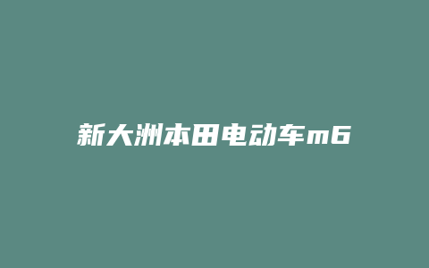 新大洲本田电动车m6怎么样